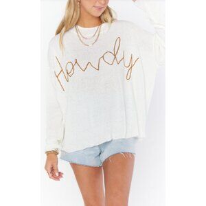 Show Me Your MuMu Woodsy Sweater in Cognac Howdy Knit